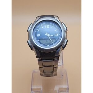 Vtg CASIO Tough SOLAR Illuminator AWS-90D Watch Dual Analog Digital Power Saving